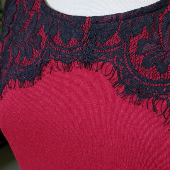 ModCloth Intermission Impossible Dress, Burgundy - Picture 4 of 5